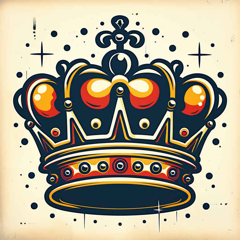 Korony i diamenty - Free tattoo design ideas ai genereted - inkby.ai