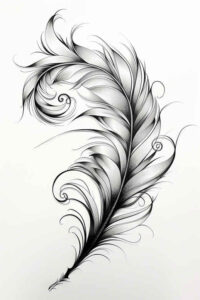 Piórka - Free tattoo design ideas ai genereted - inkby.ai