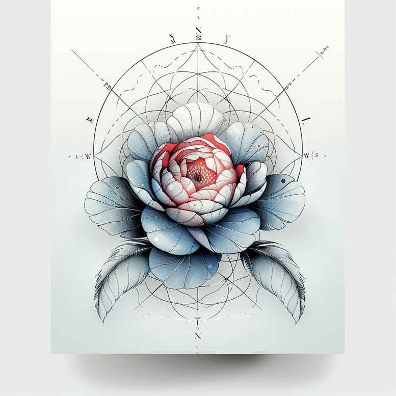 Delikatne kwiaty - Free tattoo design ideas ai genereted - inkby.ai