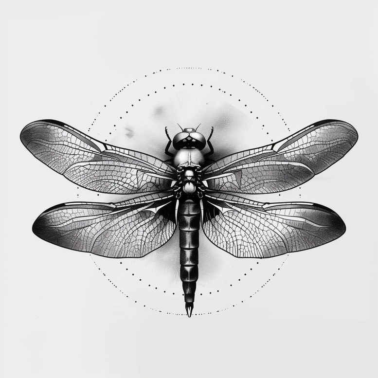 Motyle ćmy ważki - Free tattoo design ideas ai genereted - inkby.ai