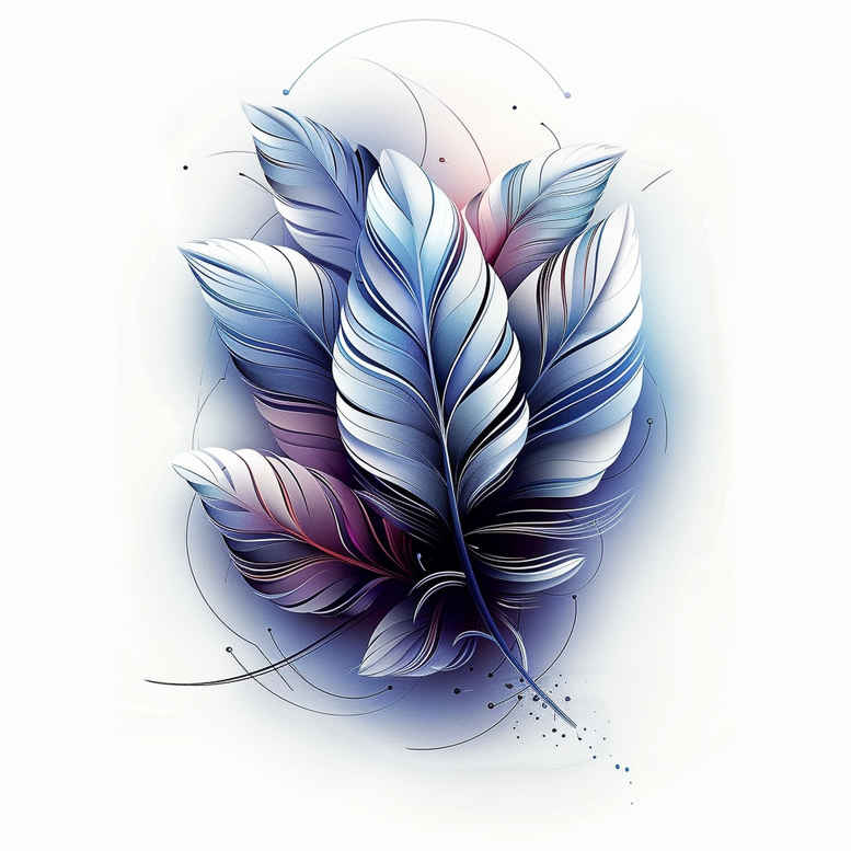 Piórka - Free tattoo design ideas ai genereted - inkby.ai