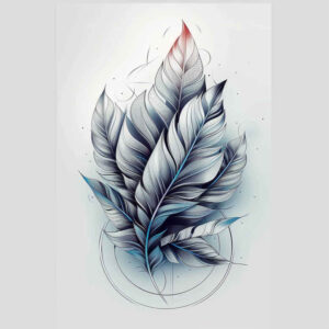 Piórka - Free tattoo design ideas ai genereted - inkby.ai