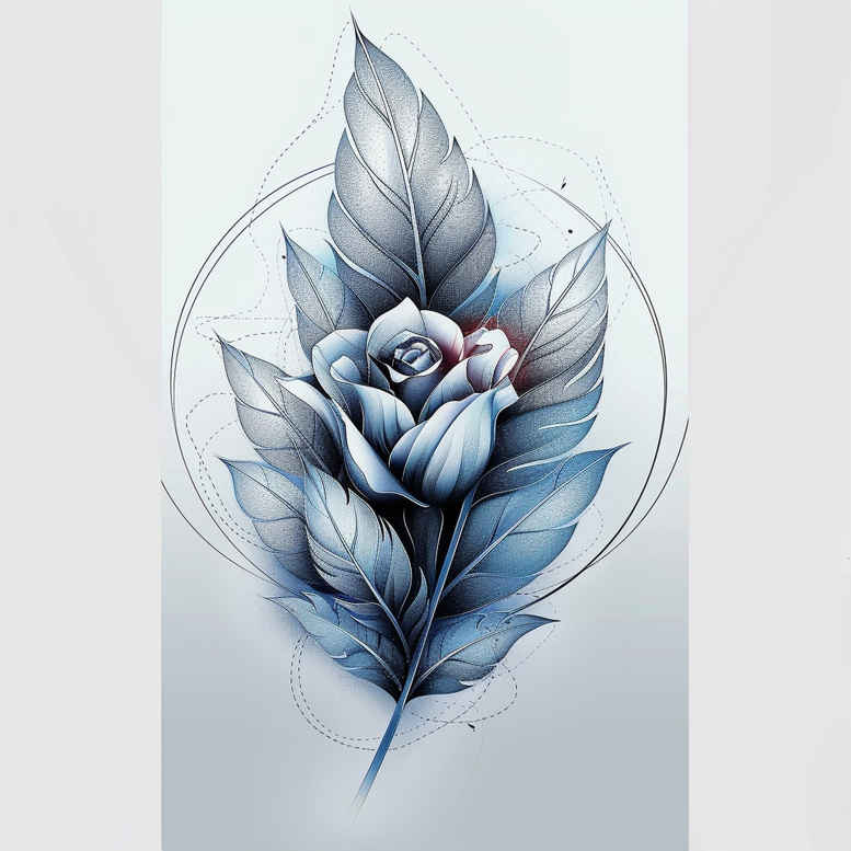 Piórka - Free tattoo design ideas ai genereted - inkby.ai