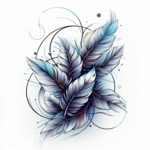 Piórka - Free tattoo design ideas ai genereted - inkby.ai