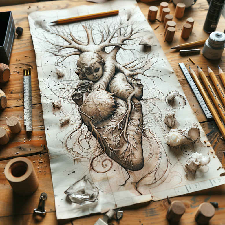 Surrealistyczne postacie - Free tattoo design ideas ai genereted - inkby.ai