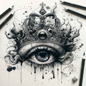 Korony i diamenty - Free tattoo design ideas ai genereted - inkby.ai