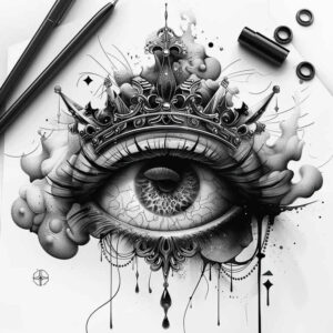 Korony i diamenty - Free tattoo design ideas ai genereted - inkby.ai