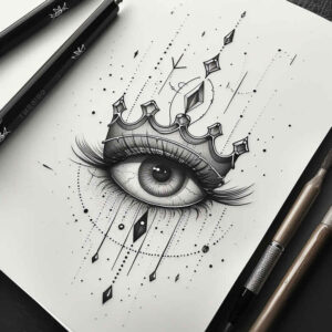 Korony i diamenty - Free tattoo design ideas ai genereted - inkby.ai