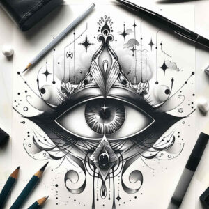Korony i diamenty - Free tattoo design ideas ai genereted - inkby.ai