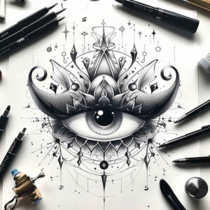 Korony i diamenty - Free tattoo design ideas ai genereted - inkby.ai