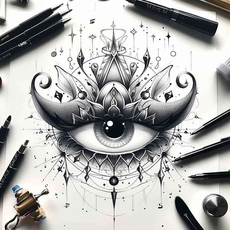 Korony i diamenty - Free tattoo design ideas ai genereted - inkby.ai