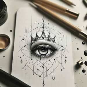 Korony i diamenty - Free tattoo design ideas ai genereted - inkby.ai