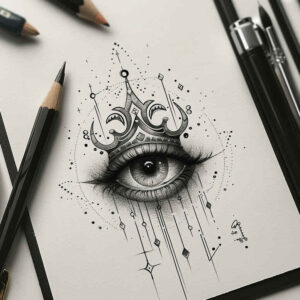 Korony i diamenty - Free tattoo design ideas ai genereted - inkby.ai