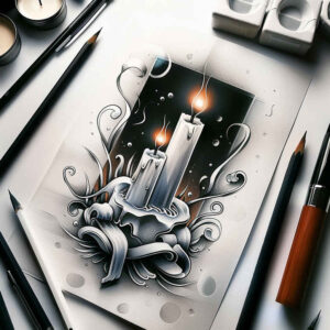 Świece - Free tattoo design ideas ai genereted - inkby.ai