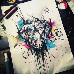 Korony i diamenty - Free tattoo design ideas ai genereted - inkby.ai