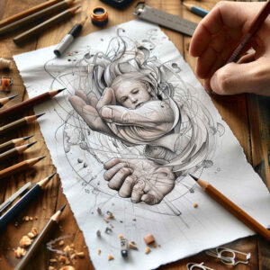 Surrealistyczne postacie - Free tattoo design ideas ai genereted - inkby.ai
