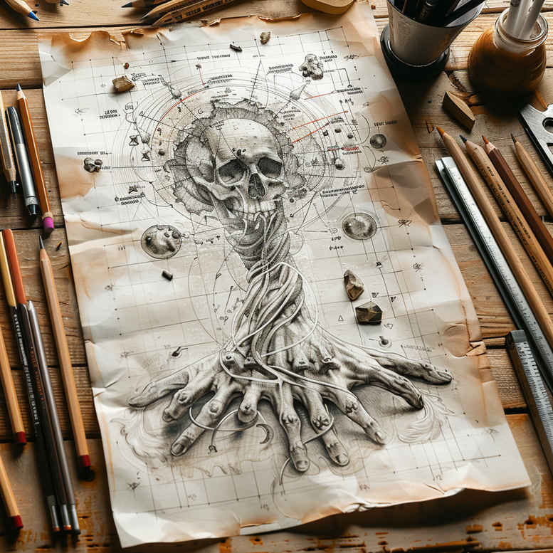 Surrealistyczne postacie - Free tattoo design ideas ai genereted - inkby.ai