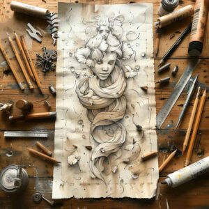 Surrealistyczne postacie - Free tattoo design ideas ai genereted - inkby.ai