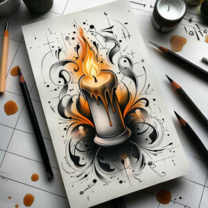 Świece - Free tattoo design ideas ai genereted - inkby.ai