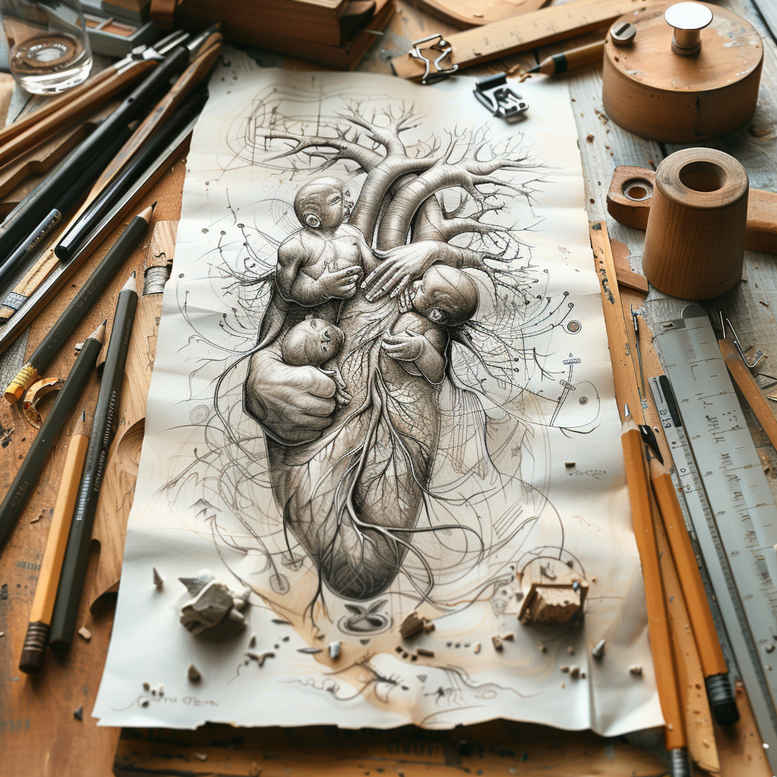 Surrealistyczne postacie - Free tattoo design ideas ai genereted - inkby.ai