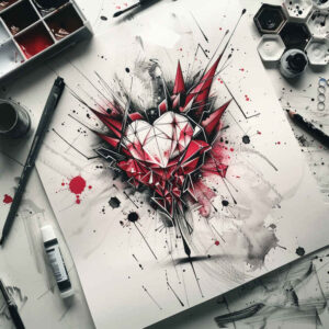 Korony i diamenty - Free tattoo design ideas ai genereted - inkby.ai