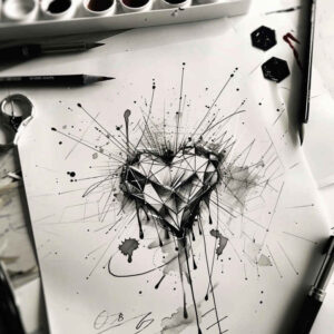 Korony i diamenty - Free tattoo design ideas ai genereted - inkby.ai