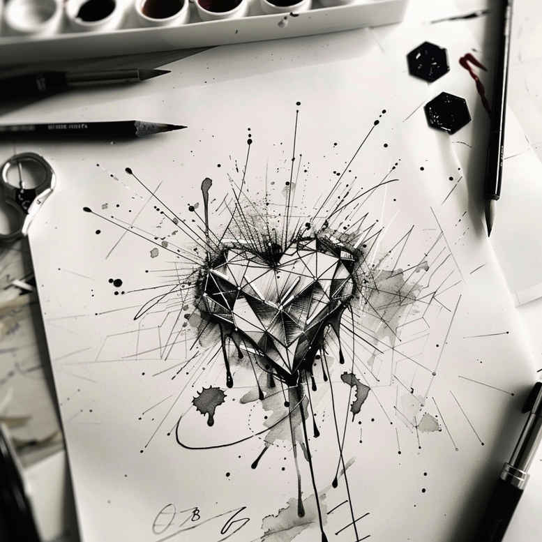 Korony i diamenty - Free tattoo design ideas ai genereted - inkby.ai