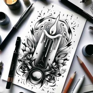 Świece - Free tattoo design ideas ai genereted - inkby.ai
