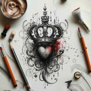 Korony i diamenty - Free tattoo design ideas ai genereted - inkby.ai