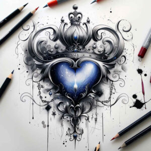 Korony i diamenty - Free tattoo design ideas ai genereted - inkby.ai