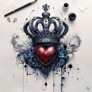 Korony i diamenty - Free tattoo design ideas ai genereted - inkby.ai