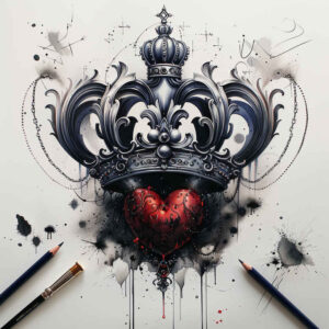 Korony i diamenty - Free tattoo design ideas ai genereted - inkby.ai