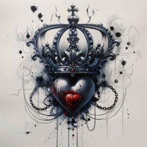 Korony i diamenty - Free tattoo design ideas ai genereted - inkby.ai