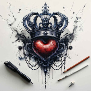 Korony i diamenty - Free tattoo design ideas ai genereted - inkby.ai