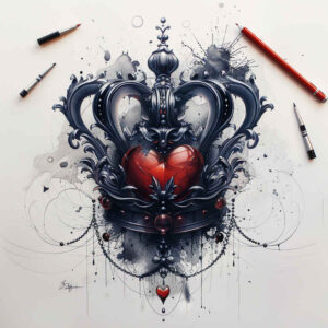 Korony i diamenty - Free tattoo design ideas ai genereted - inkby.ai