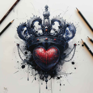 Korony i diamenty - Free tattoo design ideas ai genereted - inkby.ai
