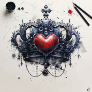 Korony i diamenty - Free tattoo design ideas ai genereted - inkby.ai