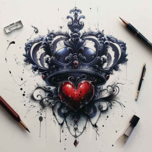 Korony i diamenty - Free tattoo design ideas ai genereted - inkby.ai