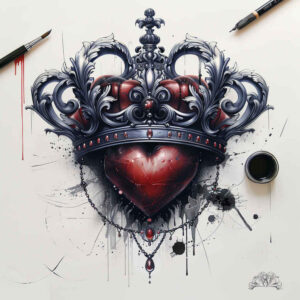 Korony i diamenty - Free tattoo design ideas ai genereted - inkby.ai