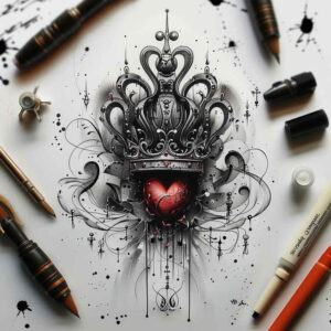 Korony i diamenty - Free tattoo design ideas ai genereted - inkby.ai