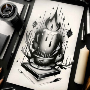 Świece - Free tattoo design ideas ai genereted - inkby.ai