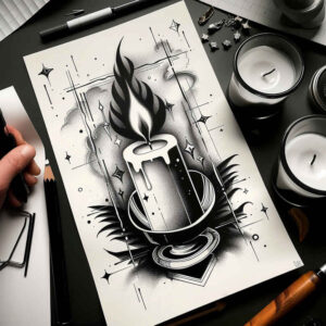 Świece - Free tattoo design ideas ai genereted - inkby.ai