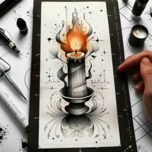 Świece - Free tattoo design ideas ai genereted - inkby.ai