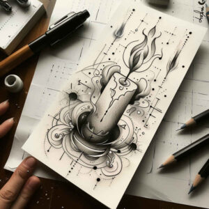 Świece - Free tattoo design ideas ai genereted - inkby.ai