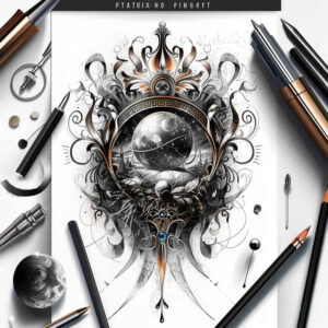 Korony i diamenty - Free tattoo design ideas ai genereted - inkby.ai