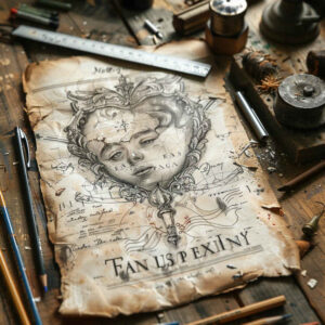 Surrealistyczne postacie - Free tattoo design ideas ai genereted - inkby.ai