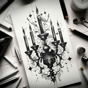 Świece - Free tattoo design ideas ai genereted - inkby.ai