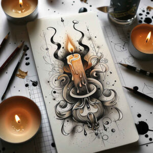 Świece - Free tattoo design ideas ai genereted - inkby.ai