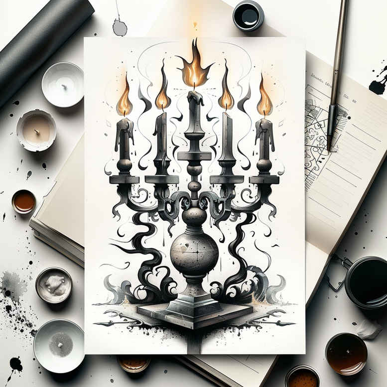 Świece - Free tattoo design ideas ai genereted - inkby.ai