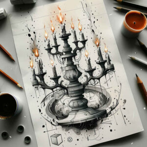 Świece - Free tattoo design ideas ai genereted - inkby.ai